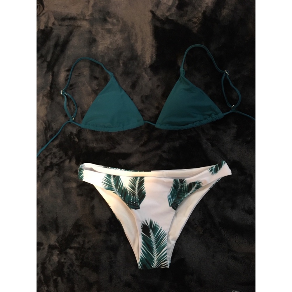 Turquoise and white bikini brand new